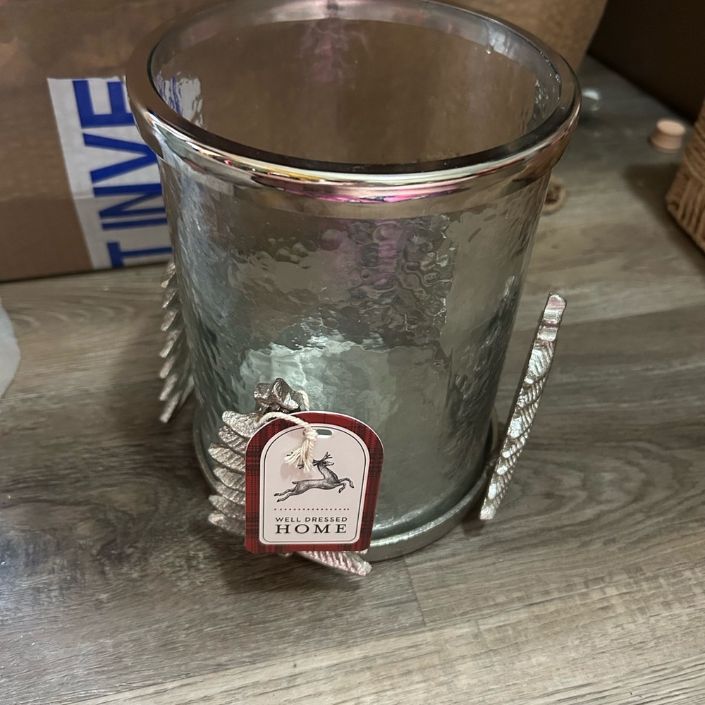 Silver Christmas Tree Candle Holder